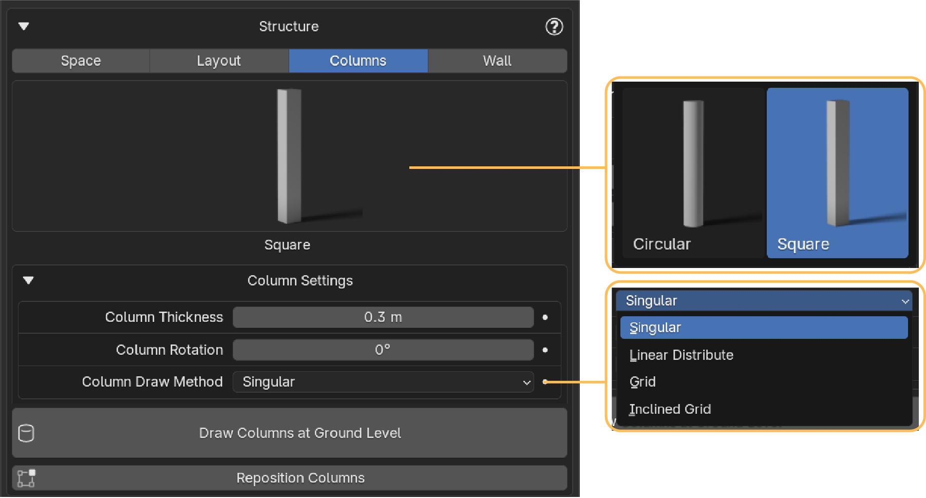 Columns UI