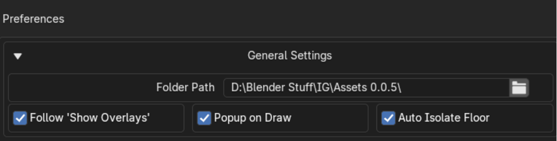 General Add-on Preferences